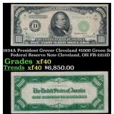 1934A $1000 Green Seal Federal Reserve Note Presid