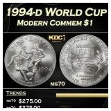 1994-d World Cup Modern Commem Dollar $1 ms70 SEGS