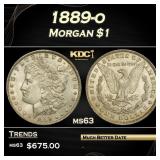 1889-o Morgan Dollar $1 Grades ms63