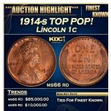 1914-s Lincoln Cent TOP POP! 1c ms66 rd SEGS