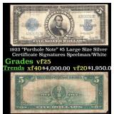 1923 $5 Large Size Silver Certificate "Porthole No