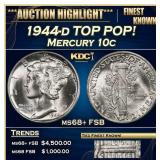 1944-d Mercury Dime TOP POP! 10c ms68+ FSB SEGS