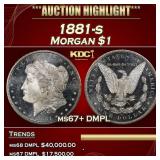 1881-s Morgan Dollar $1 ms67+ DMPL SEGS