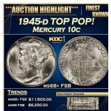1945-d Mercury Dime TOP POP! 10c ms68+ FSB SEGS