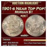 1901-s Morgan Dollar Near Top Pop! $1 ms66+ SEGS