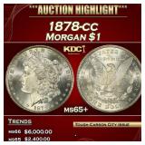 1878-cc Morgan Dollar $1 ms65+ SEGS