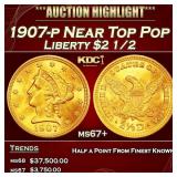 1907-p Gold Liberty Quarter Eagle Near Top Pop $2