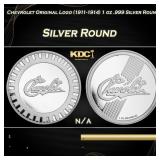Chevrolet Original Logo (1911-1914) 1 oz .999 Silv