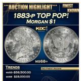 1883-p Morgan Dollar TOP POP! $1 ms68+ SEGS