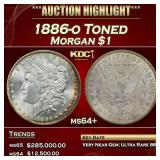 1886-o Morgan Dollar Toned  $1 ms64+ SEGS