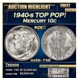 1940-s Mercury Dime TOP POP! 10c ms68+ FSB SEGS