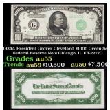 1934A $1000 Green Seal Federal Reserve Note Presid