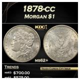 1878-cc Morgan Dollar $1 Grades ms62+