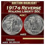 1917-s Reverse Walking Liberty Half Dollar 50c ms6
