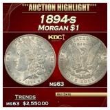 1894-s Morgan Dollar $1 ms63 USCG