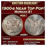 1900-s Morgan Dollar Near Top Pop! $1 ms66+ SEGS