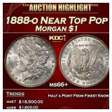 1888-o Morgan Dollar Near Top Pop $1 ms66+ SEGS