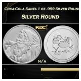 Coca-Cola Santa 1 oz .999 Silver Round