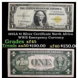 1935A $1 Silver Certificate North Africa WWII Emer