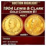 1904 Lewis & Clark Gold Commem Dollar 1 ms66+ SEGS