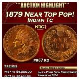 1879 Proof Indian Cent Near Top Pop! 1c pr67 rd SE