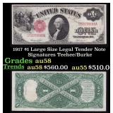 1917 $1 Large Size Legal Tender Note Grades Choice