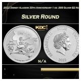 2022 Disney Aladdin 30th Anniversary 1 oz .999 Sil