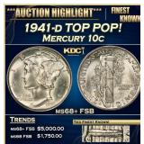 1941-d Mercury Dime TOP POP! 10c ms68+ FSB SEGS
