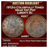 1912-d Liberty Nickel Colorfully Toned Near Top Po