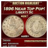 1896 Liberty Nickel Near Top Pop! 5c ms66+ SEGS