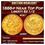 1888-p Gold Liberty Quarter Eagle Near Top Pop $2