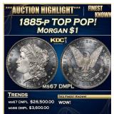 1885-p Morgan Dollar TOP POP! $1 ms67 DMPL SEGS