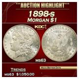 1898-s Morgan Dollar $1 ms63 USCG