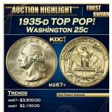 1935-d Washington Quarter TOP POP! 25c ms67+ SEGS