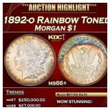 1892-o Morgan Dollar Rainbow Toned $1 ms66+ SEGS