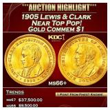 1905 Lewis & Clark Gold Commem Dollar Near Top Pop