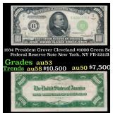 1934 $1000 Green Seal Federal Reserve Note Preside