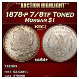1878-p 7/8tf Morgan Dollar Toned $1 ms64+ SEGS