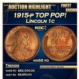 1915-p Lincoln Cent TOP POP! 1c ms68 rd SEGS