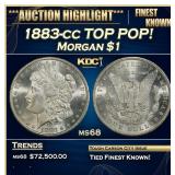 1883-cc Morgan Dollar TOP POP! $1 ms68 SEGS