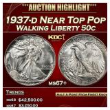 1937-d Walking Liberty Half Dollar Near Top Pop 50