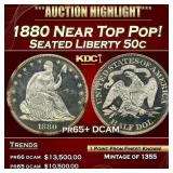 1880 Proof Seated Half Dollar Near Top Pop! 50c pr