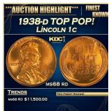1938-d Lincoln Cent TOP POP! 1c ms68 rd SEGS