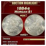 1884-s Morgan Dollar $1 ms62+ USCG