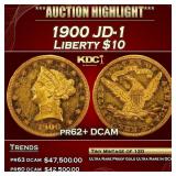 1900 Proof Gold Liberty Eagle JD-1 $10 pr62+ DCAM