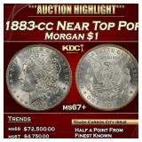 1883-cc Morgan Dollar Near Top Pop $1 ms67+ SEGS
