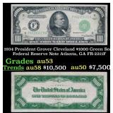 1934 $1000 Green Seal Federal Reserve Note Preside