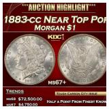 1883-cc Morgan Dollar Near Top Pop $1 ms67+ SEGS