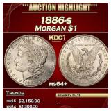 1886-s Morgan Dollar $1 ms64+ SEGS