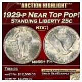 1929-p Standing Liberty Quarter Near Top Pop! 25c